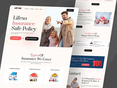 Insurance Website delisas home page insurance insurance website landing page minimal saas ui uiux ux web design website design