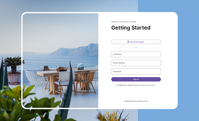 Sign Up Page design design system getting started material design system sign up sign up page ui user interface web application website