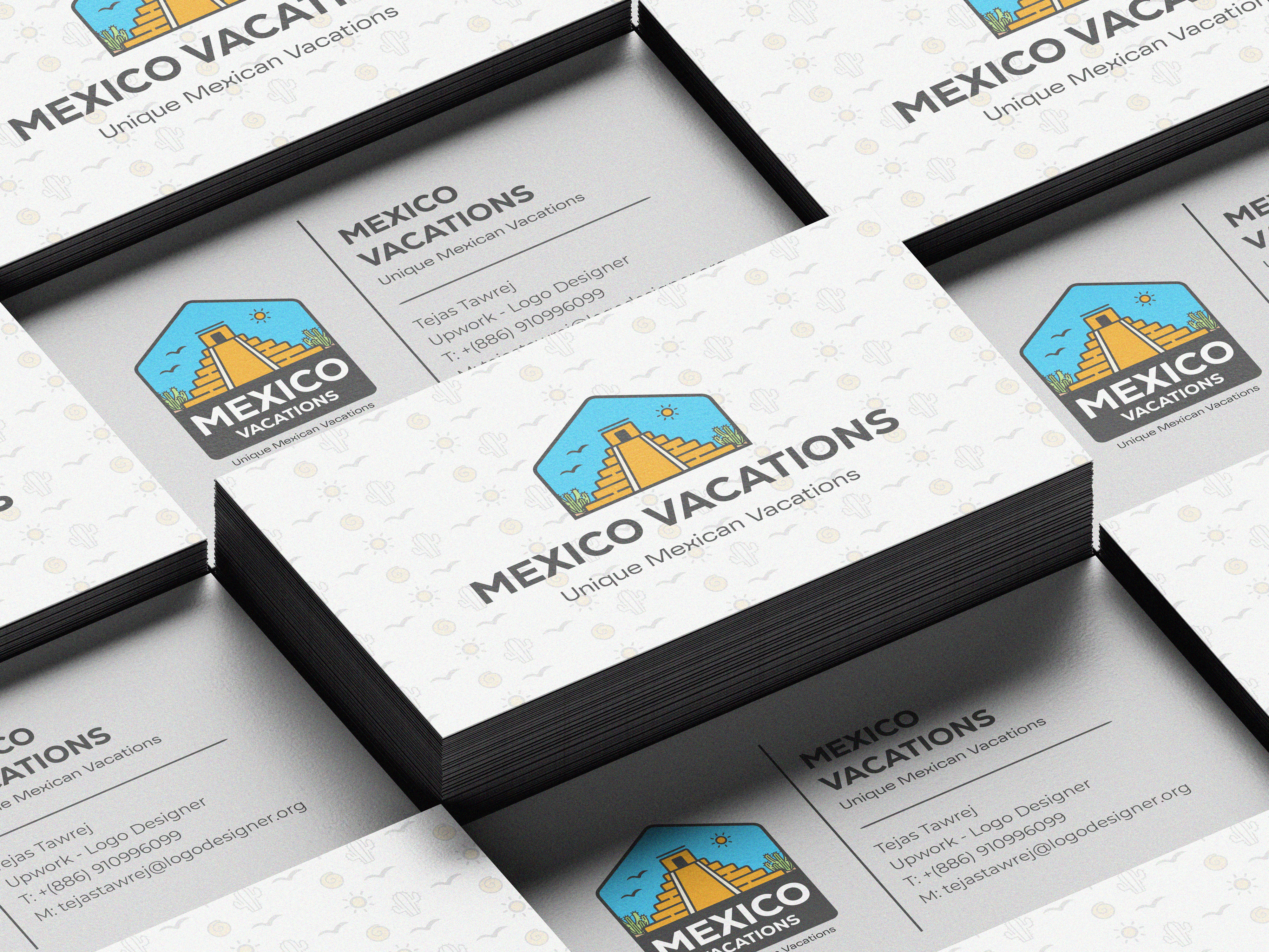 Mexico Vacations Logo Design | Logo | Brand Identity abstract brand design brand identity design branding design graphic design illustration logo logo design mexico mexico vacations mexico vacations logo minimal