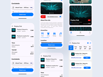 Clubbing - Your Ultimate Gateway to Unforgettable Nights app branding club color design interface placement typography ui user