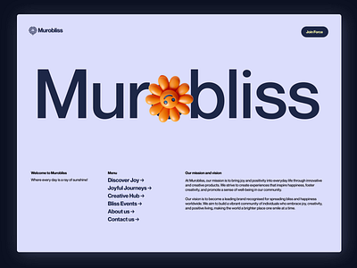 Murobliss Landing Page branding colorful creative illustration landingpage minimaldesign modern playful uiux webdesign