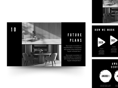 Canva Business Pitch Deck Black & White Grayscale Theme black and white theme canva canva presensation canva slides deck pitch deck presentation presentation slides slides