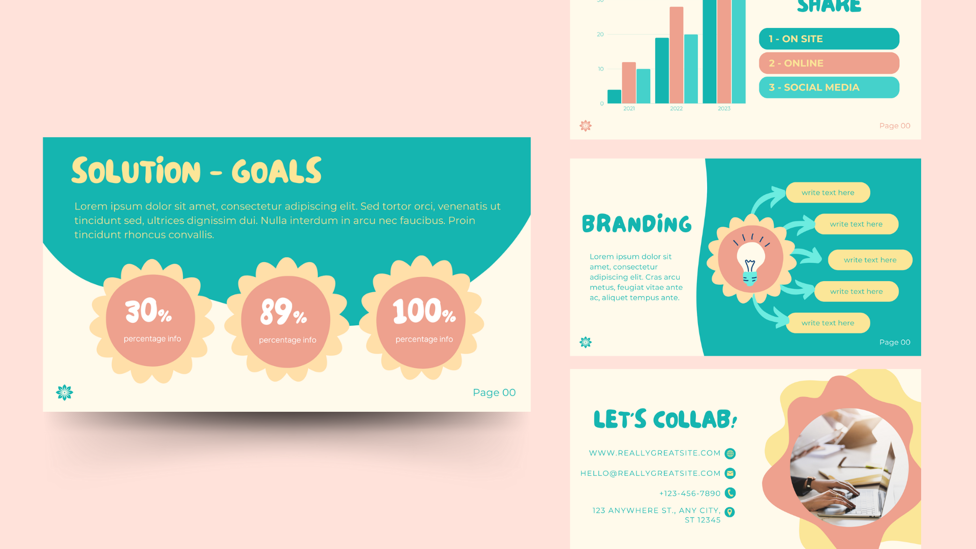 Canva Business Pitch Deck Presentation - Florists canva canva presentation deck pitch deck ppt presentation slides