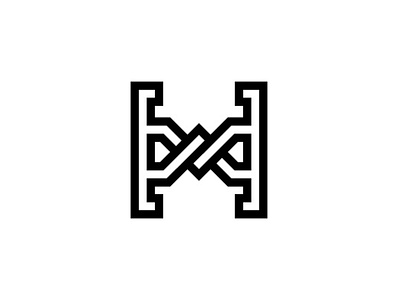 Xh Hx Monogram Logo abstrac alphabet hx illustration xh xh logo