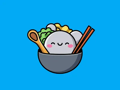 Meatball branding cartoon cute graphic design illustration meatball vector vector drawing vector illustration