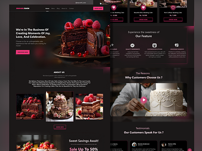 Web Design 3d baking behance branding cakes cakeweb creative design designer developer dribbble figma freelancing graphic design illustration logo pinterest uiux web websitedesign