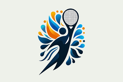 Visionary Spark Logo - Abstract Logo abstract human innovation logo sport tennis