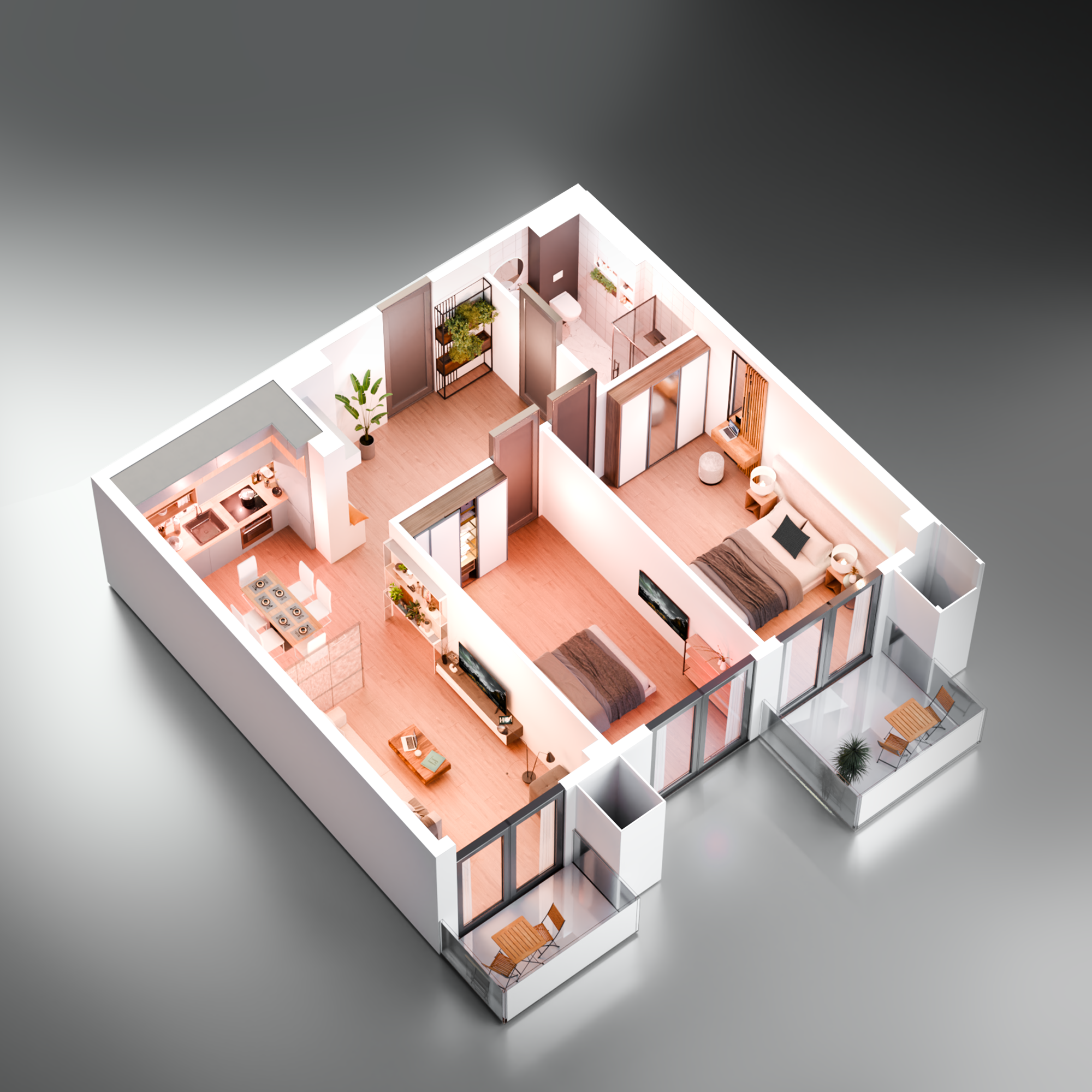 3D Floor Plan 3d 3d visualisation 3dart 3dartist adobe adobe photoshop architectural visualization architecture art blender blender3d design digital 3d floor plan interior interior design model render
