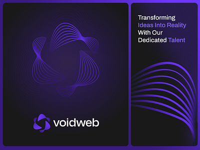 Branding Voidweb, Visual Identity branding circular company branding endless gradient graphic design it logo purple software violet
