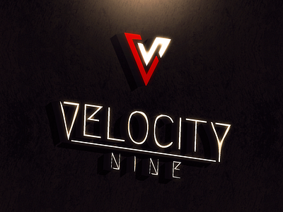 Concept art - Velocity Nine 3d graphic design logo