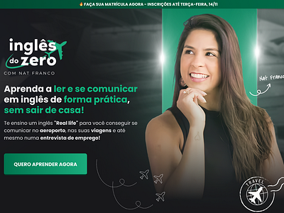 Hero section Landing page Inglês hero land landing page página de vendas ui webdesign website