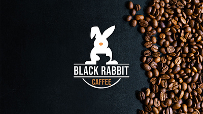 Logo & Visual Identity for "BLACK RABBIT CAFFEE" cafe logo coffee logo logo logo design minimal