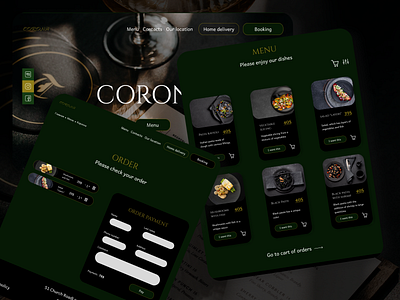 Luxury restaurant ui web design