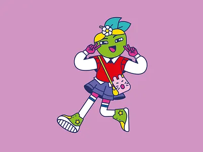 Brand mascot design for packaging | Studio Suprasoul 2d apple brand mascot branding branding agency character design farming fun girl graphic design happy illustration mascot mascot design packaging design playful character urban visual identity youth