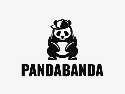 Panda branding concept design illustration logo panda bear