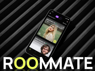 Roommate - Mobile App UIUX Design app design figma minimal mobile roommate ui design ui uiux uiuxdesign user experience user interface