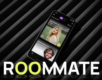 Roommate - Mobile App UIUX Design app design figma minimal mobile roommate ui design ui uiux uiuxdesign user experience user interface