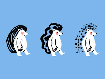 Dynamic hedgehog brand mascot illustration | Studio Suprasoul agency brand design brand mascot branding brushes character design character illustration cute fun graphic design hand drawn hedgehog illustration mascot illustration