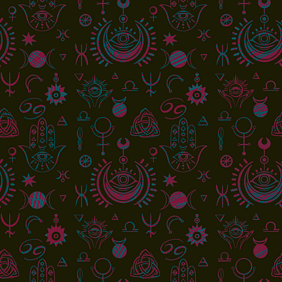 Magic Pattern fortune graphic design illustration magic magician pattern pattern magic