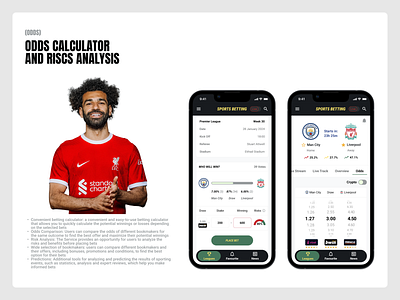 Sports Betting: Odds Calculator betting design figma mobile design platform sports typography ui ux web design