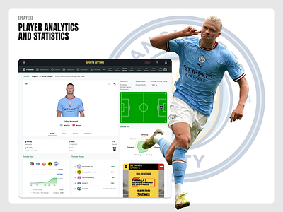 Sports Betting: Player Analytics and Statistics betting design figma mobile design platform sports typography ui ux web design
