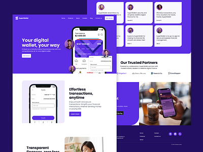 Fintech Startup Product Landing Page contact finance app fintech form landing page product design product landing page startup ui design ui kit uiux visual design wallet app webiste