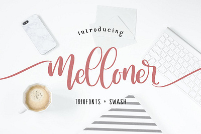 Melloner Fonts elements header lettering logo logotype love luxe ornaments simple swirl web fonts wine
