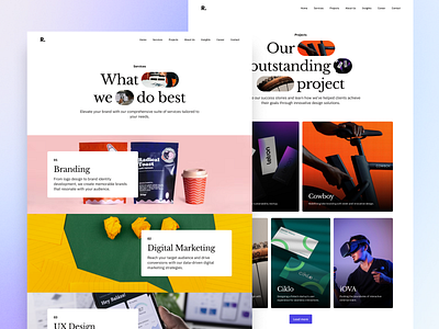 Agency Website Services Page Design agency agency website free portfolio page product design project page responsive design services page ui design ui kit uiux visual design website design