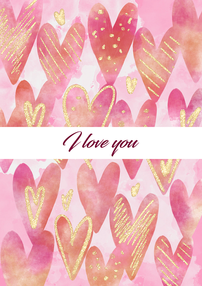 I love you branding graphic design hearts illustration logo love postcard st valentines