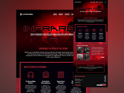 InfraRed | Music Event Landing Page Concept