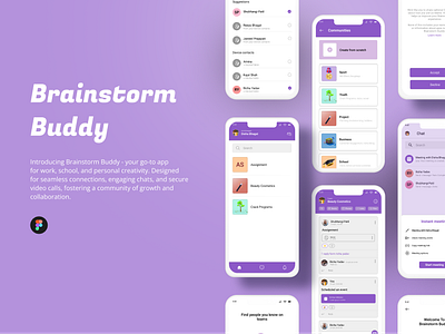 Brainstorm Buddy Application| UX/UI Design application design logo mobile application ui user interface ux