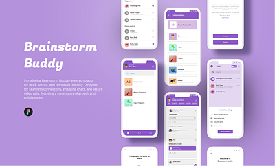 Brainstorm Buddy Application| UX/UI Design application design logo mobile application ui user interface ux