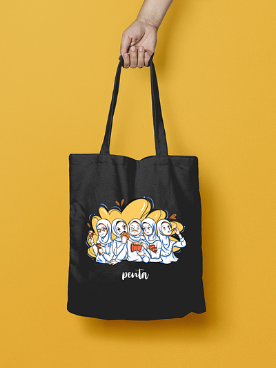 Penta's Totebag bag design illustration merchandise totebag