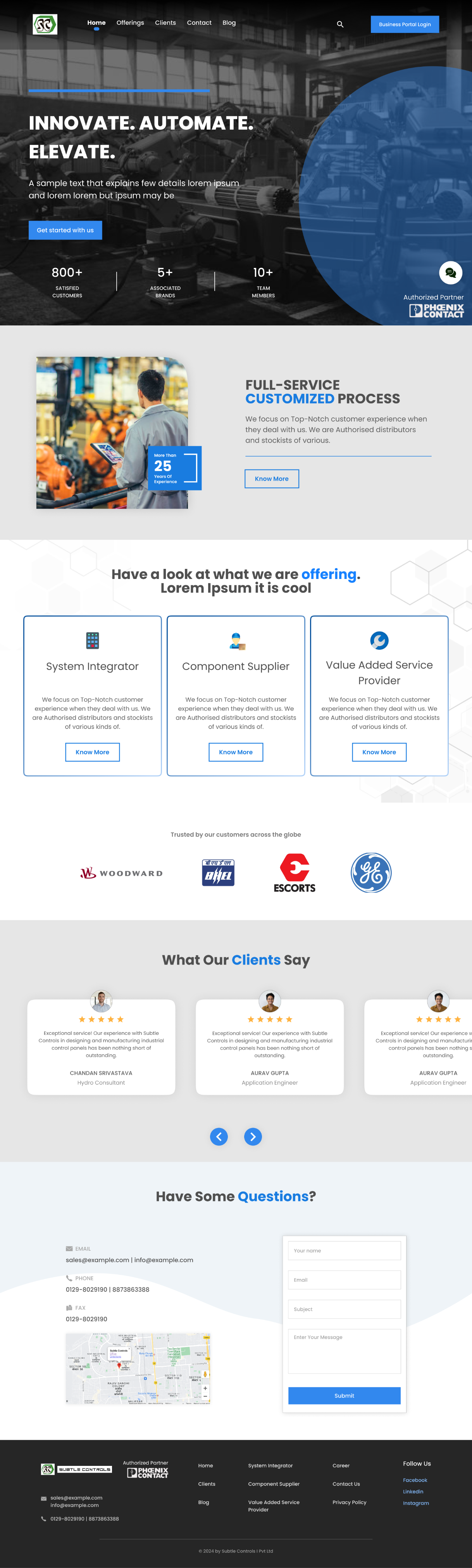 A Website for a Manufacturing Company aesthetic design cool design factory website figma landing page manufacturing website modern design website website ui