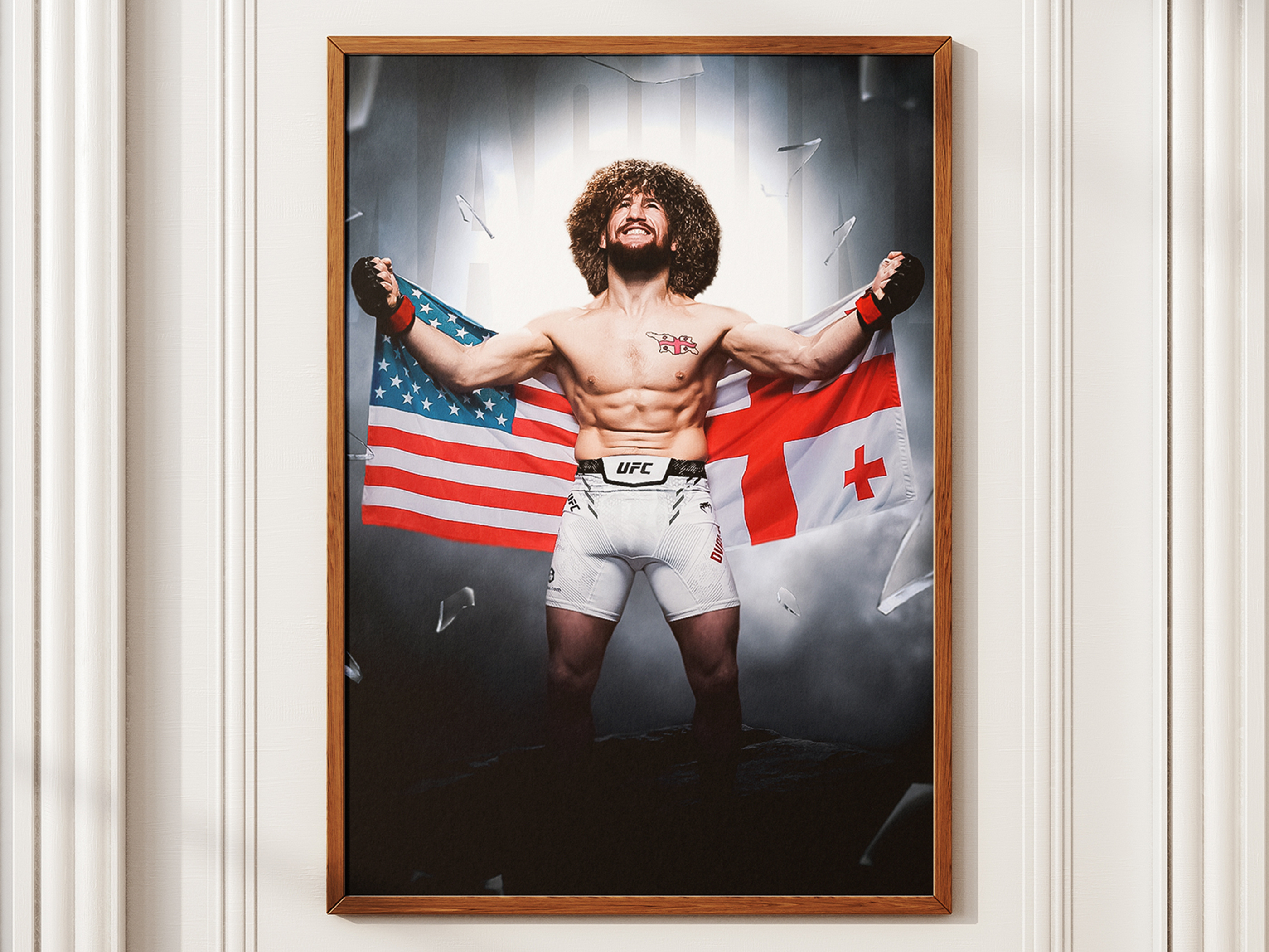 UFC Poster dvalishvili fightnight graphic design graphic poster poster poster design sport art sport poster ufc ufc poster