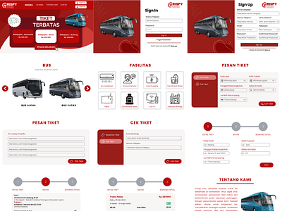 Desain Website Pemesanan Tiket Bus di PO. Crispy Tour graphic design ui