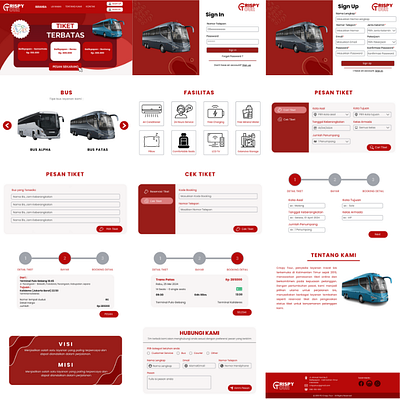 Desain Website Pemesanan Tiket Bus di PO. Crispy Tour graphic design ui