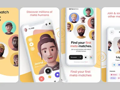 MetaMatch App Store 5.5-inch Screenshots adobe photoshop app design app screenshots app store screenshots graphic design play store screenshots
