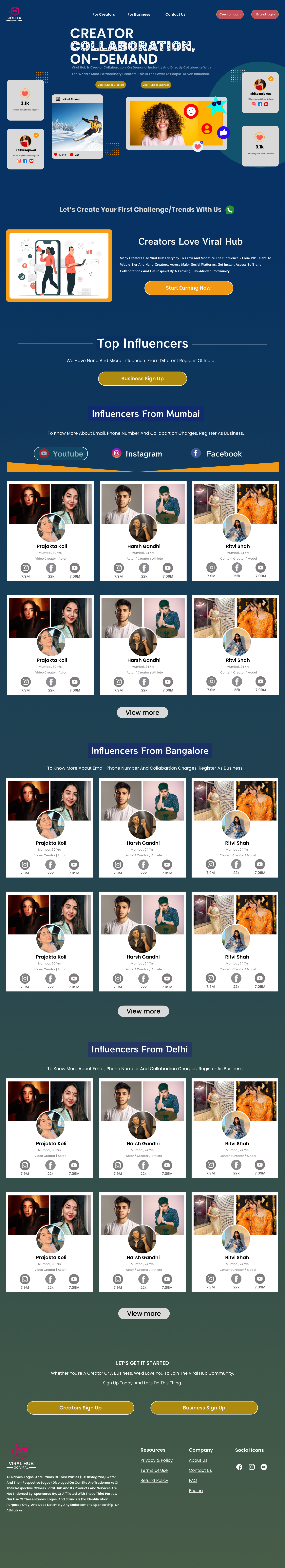 Creators Colab Web Page branding graphic design logo ui