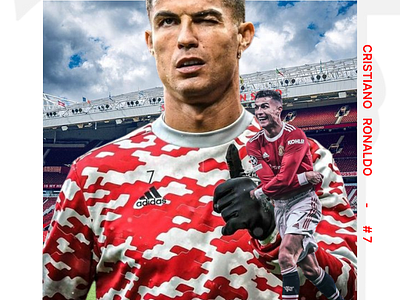 Cristiano Ronaldo #7 @UNITED Poster app design graphic design illustration ui