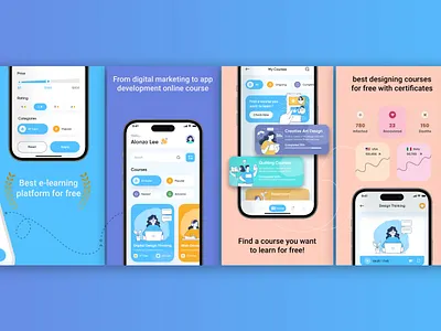 Education App Screenshots adobe photoshop app screenshots app store screenshots play store screenshots