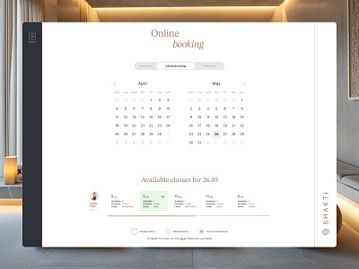 Online booking for yoga platform appdesign booking designinspiration interface intuitiveinterface online booking ui userexperience webdesign yogaplatform
