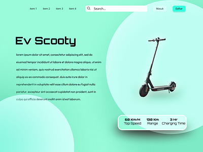 EV Scooty/Vehicle Website UI Design 3d ai animation app design application design branding design figma graphic design illustration illustrator logo motion graphics ui user experience user interface ux vector web app esign web design