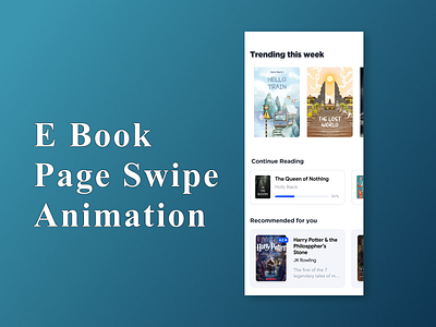 E-Book Scrolling Animation animation book book animation book scrolling interaction page animation page swipe animation slide animation swipe animation ui ux