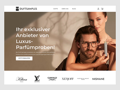 Perfume Website Design branding graphic design ui