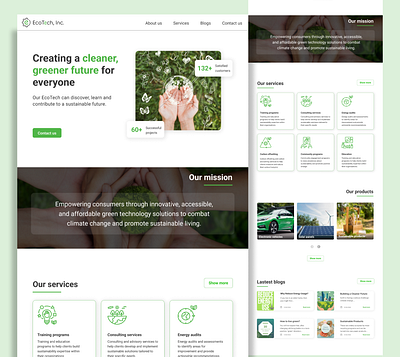 Ecotech - Eco-friendly Consultant Company branding guidelines content strategy ui design web performance
