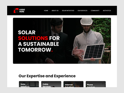 Solar Solutions Website animation branding logo ui