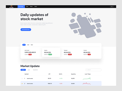 Stock Market Web Template graphic design logo ui