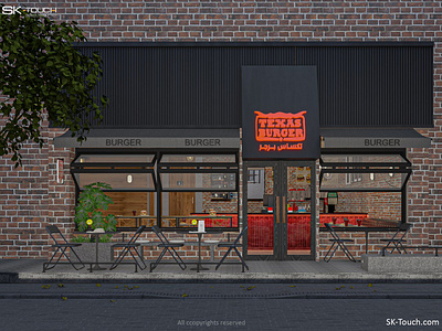 Texas Burger QSR Interior Design interior design restaurant restaurant design