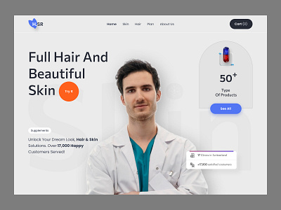 Skin care - medical website clean hair helthcare medical medical care skin care web web design webdesign website website design